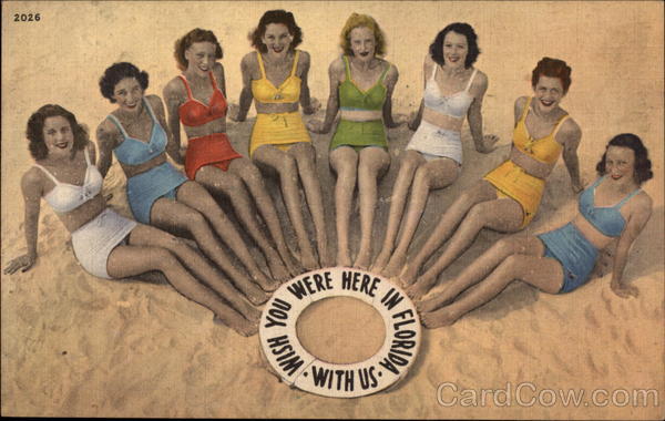 Wish You Were Here in Florida with Us Swimsuits & Pinup
