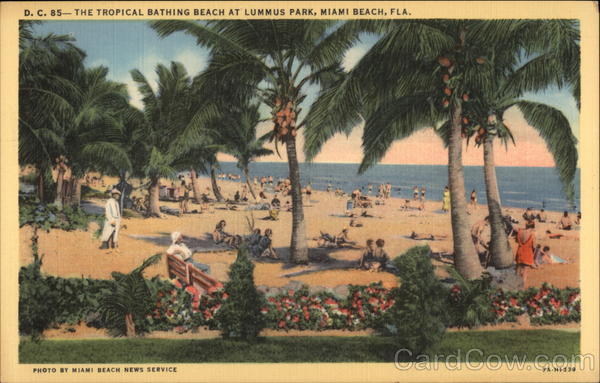 The Tropical Bathing Beach at Lummus Park Miami Beach Florida