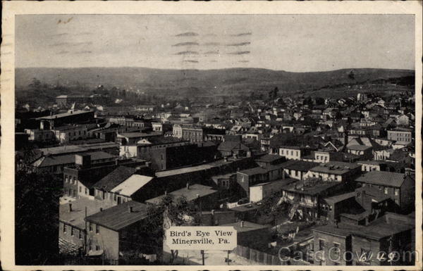 Bird's Eye View Minersville Pennsylvania