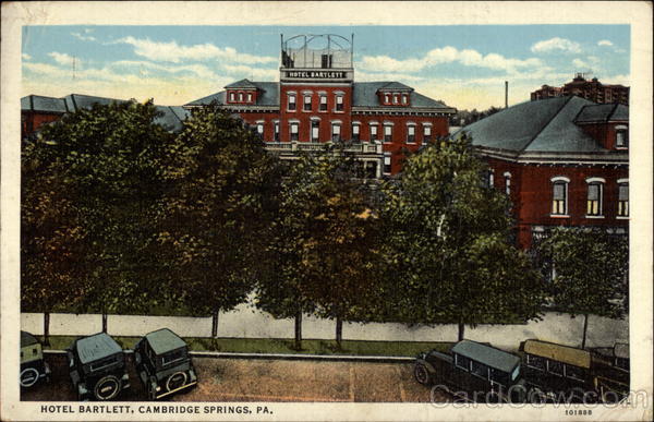 Hotel Bartlett Cambridge Springs Pennsylvania