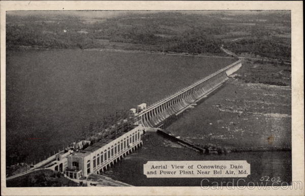 Aerial View of Conowingo Dam and Power Plant Bel Air Maryland