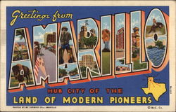Greetings from Amarillo Texas Postcard Postcard