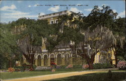 Tivoli Hotel, East Beach Biloxi, MS Postcard Postcard