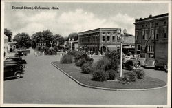 Second Street Columbia, MS Postcard Postcard