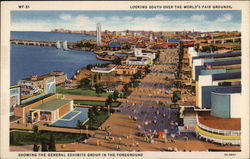 Looking south over the World's Fair Grounds Postcard