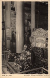 Laughing Buddha in Chinese Temple Postcard