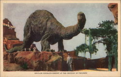 Sinclair Dinosaur Exhibit at the Century of Progress Postcard