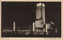 General Motors Building at Night Postcard