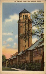 Fort Sheridan Tower Illinois Postcard Postcard