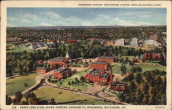 Areal View of Johns Hopkins University Postcard