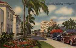 Lincoln Road, looking West from Washington Avenue Miami Beach, FL Postcard Postcard