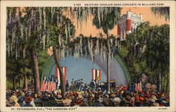 Williams Park Outdoor Band Concerts Postcard