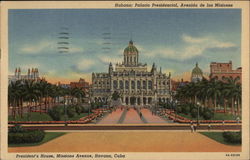 President's House, Missions Avenue Havana, Cuba Postcard Postcard