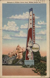 Entrance to Willow Grove Park Postcard