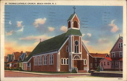 St. Thomas Catholic Church Beach Haven, NJ Postcard Postcard