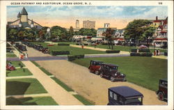 Ocean Pathway and Auditorium Ocean Grove, NJ Postcard Postcard