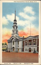 First Congregational Church Keene, NH Postcard Postcard