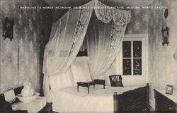 Marquise de Mores' Bedroom, De Mores State Historic Site Postcard