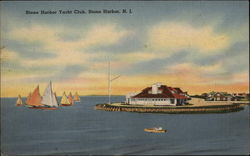 Stone Harbor Yacht Club New Jersey Postcard Postcard