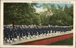 Midshipmen Formation, U.S. Naval Academy Postcard