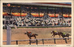 Winning by a Safe Margin, Rockingham Park Salem, NH Postcard Postcard