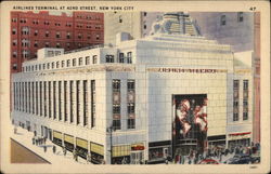 Airlines Terminal at 42nd Street Postcard