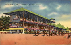 Club House, Saratoga Race Track Postcard