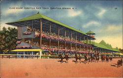 Club House, Saratoga Race Track Saratoga Springs, NY Postcard Postcard