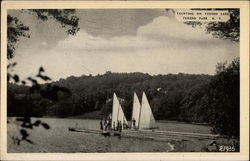 Yachting on Tuxedo Lake Tuxedo Park, NY Postcard Postcard