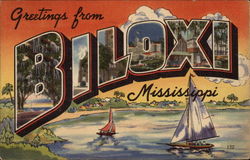 Greetings from Biloxi Mississippi Postcard Postcard