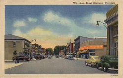 Main Street Shawano, WI Postcard Postcard