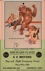 A.C. Motors Postcard