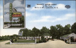 Bennett Motor Court Lumberton, NC Postcard Postcard