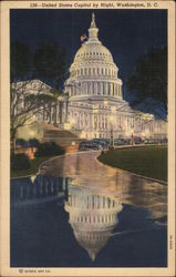 126 United States Capital by Night Postcard