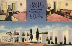 Elite Courts Amarillo, TX Postcard Postcard