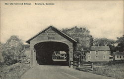 The Old Covered Bridge Poultney, VT Postcard Postcard