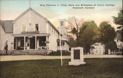 Miss Florence V. Cilley Store and Birthplace of Calvin Coolidge Plymouth, VT Postcard Postcard