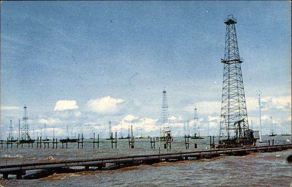Oil Wells Lago de Maracaibo Venezuela South America