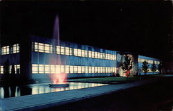 Night View of General Electric Hendersonville, NC Postcard Postcard