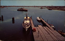 Ferry in Ocracoke Harbor Postcard
