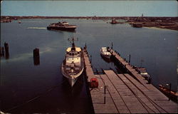 Ferry in Ocracoke Harbor North Carolina Postcard Postcard