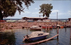 Lake Champlain - Scenic Line Ferry Terminal and Yacht Basin Postcard