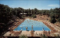 Swimming Pool, Bear Mountain State Park New York Postcard Postcard