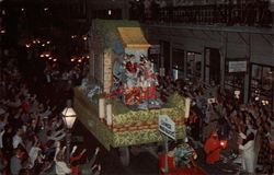Mardi Gras Night Parade Postcard