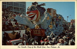 Rex Parade, King of the Mardi Gras Postcard