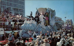 A Colorful Mardi Gras Float Postcard