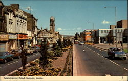 Manchester Road Nelson, England Lancashire Postcard 