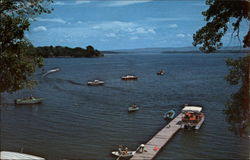 Scenic View at Tudhope Marine Dock, Lake Champlain North Hero, VT Postcard Postcard