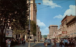 Street Scene Clarksburg, WV Postcard Postcard