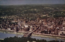 Business Area Charleston, WV Postcard Postcard